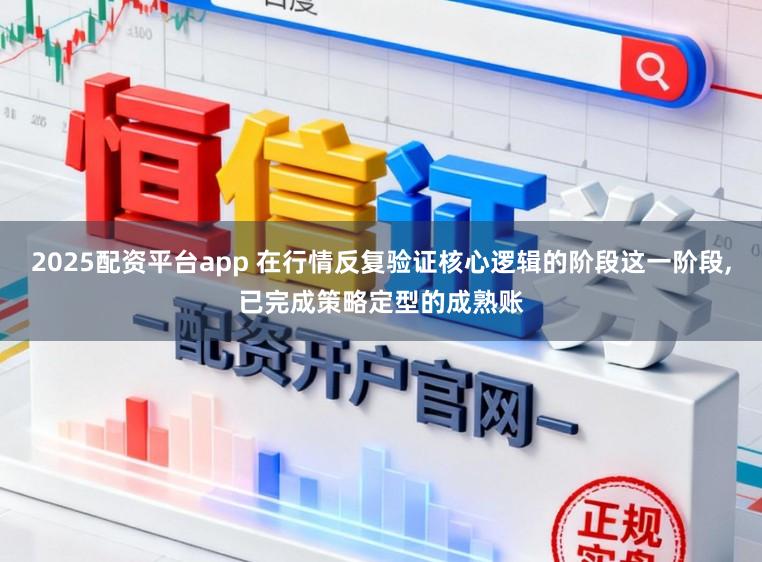 2025配资平台app 在行情反复验证核心逻辑的阶段这一阶段,已完成策略定型的成熟账