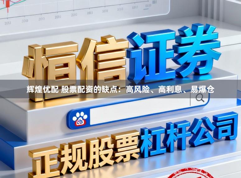 辉煌优配 股票配资的缺点：高风险、高利息、易爆仓