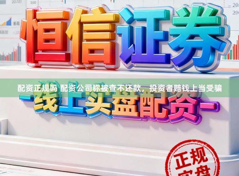 配资正规吗 配资公司称被查不还款,投资者赔钱上当受骗
